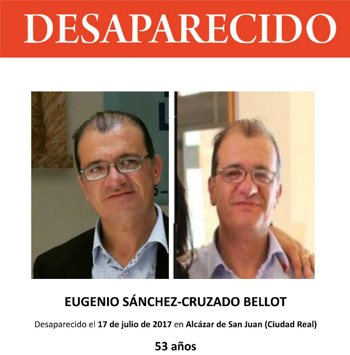 Piden ayuda para encontrar a un hombre de 53 años desaparecido en Alcázar