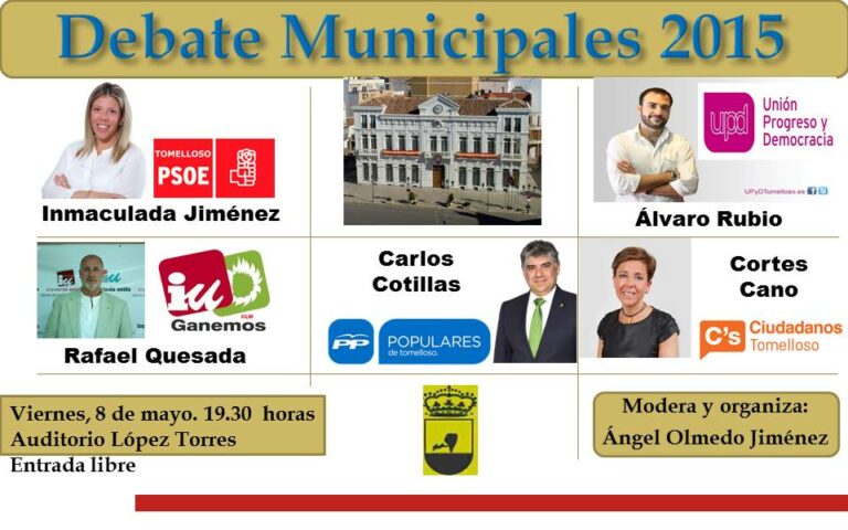 Los candidatos a las municipales de Tomelloso participan este viernes en un debate
