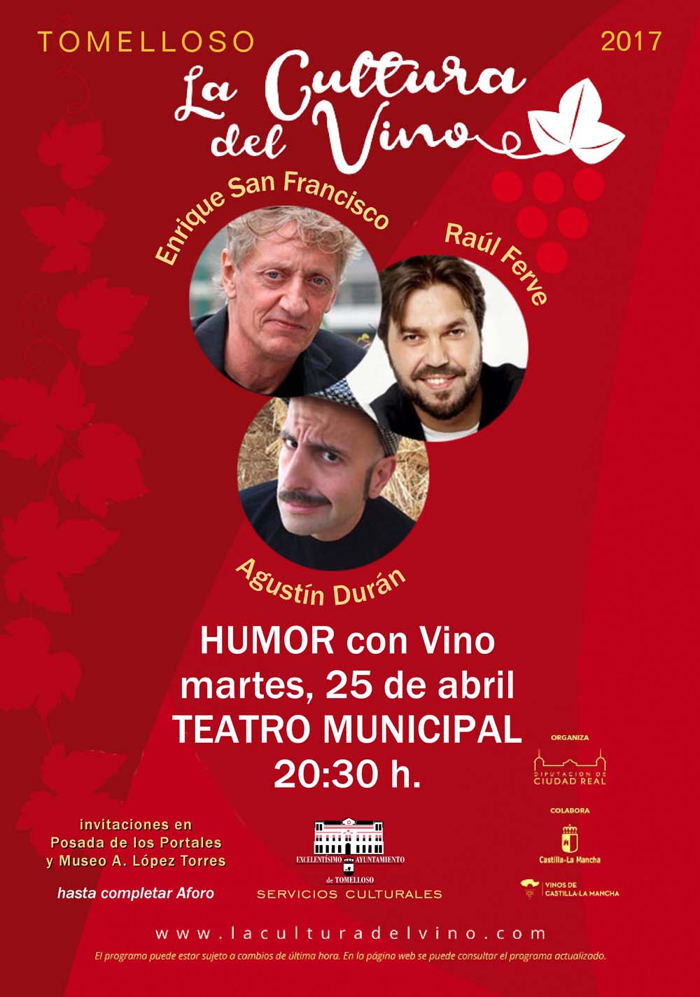 “Humor con vino” llega el próximo martes a Tomelloso