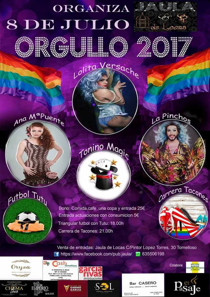 Jaula de Locas celebra este sábado el Orgullo 2017