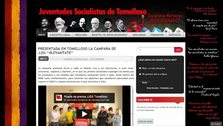 Las Juventudes Socialistas de Tomelloso inauguran su nuevo portal web