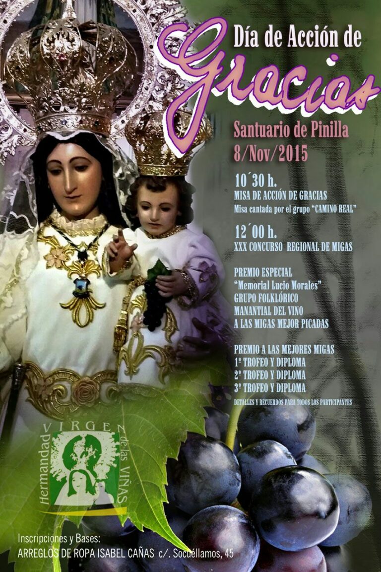 Este domingo se celebrará en Pinilla el Día de Acción de Gracias a la Virgen de las Viñas