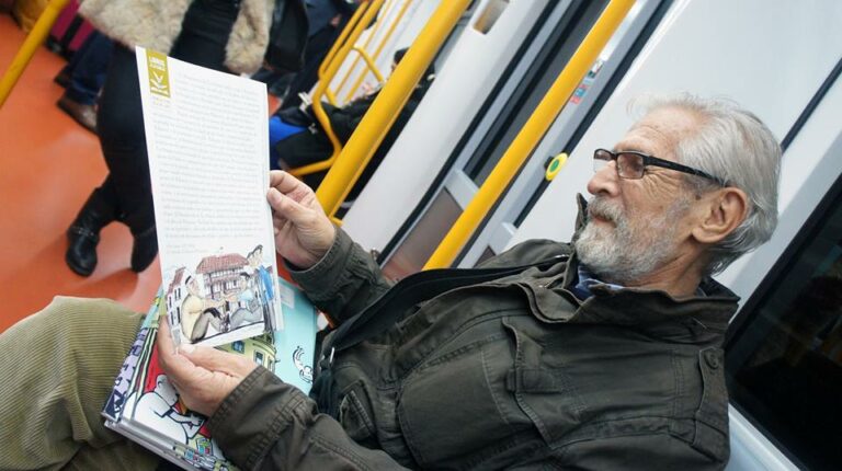 La balada del abuelo Palancas de Félix Grande Ilustrada por José Luis Cabañas, en la campaña “Libros a la Calle”