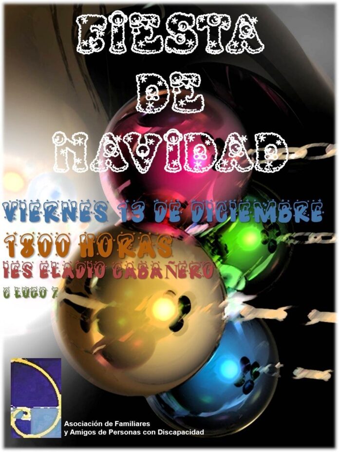 cartel de fiesta de navidad