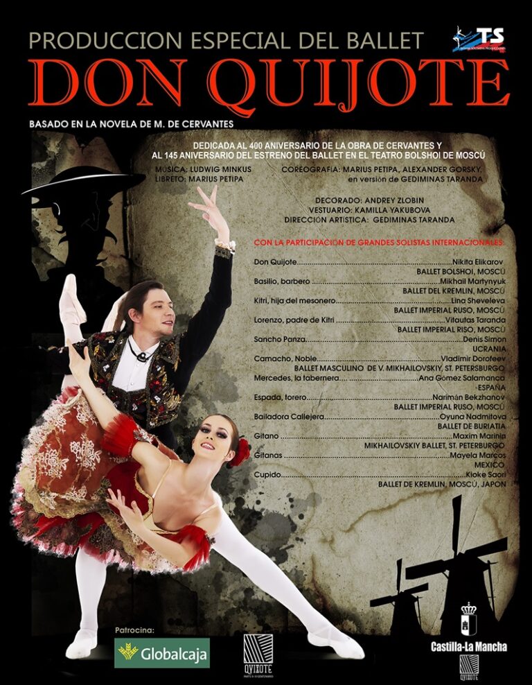 La producción especial del Ballet Bolshoi “Don Quijote” recorrerá hasta el 27 de abril las cinco capitales de Castilla-La Mancha