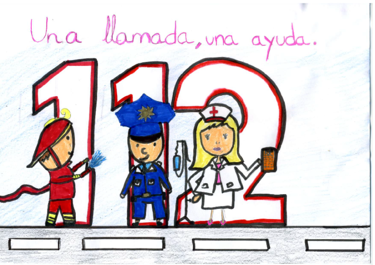 Una alumna de 6º curso de Primaria del CEIP ‘Ferroviario’ de Ciudad Real gana el IV Concurso de Dibujo del 112