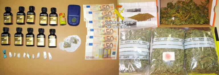 La Guardia Civil detiene a dos personas en La Solana desarticulando dos puntos de venta de droga