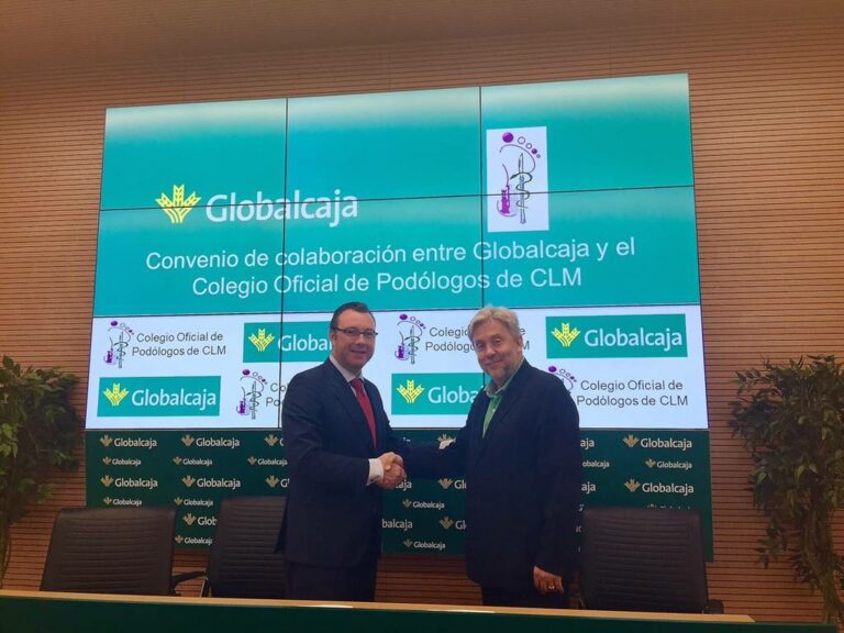 Globalcaja y el Colegio Oficial de Podólogos de Castilla-La Mancha firman un convenio que da respuesta al sector