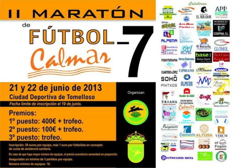 Abierto el plazo de inscripción para la II Maratón de Fútbol-7 “Calmar”