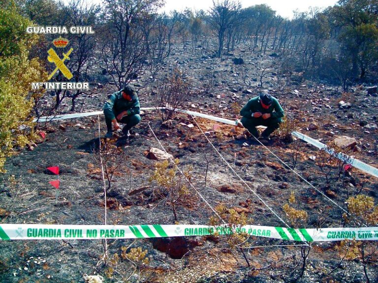 La Guardia Civil detiene a una persona en Ruidera por incendio forestal