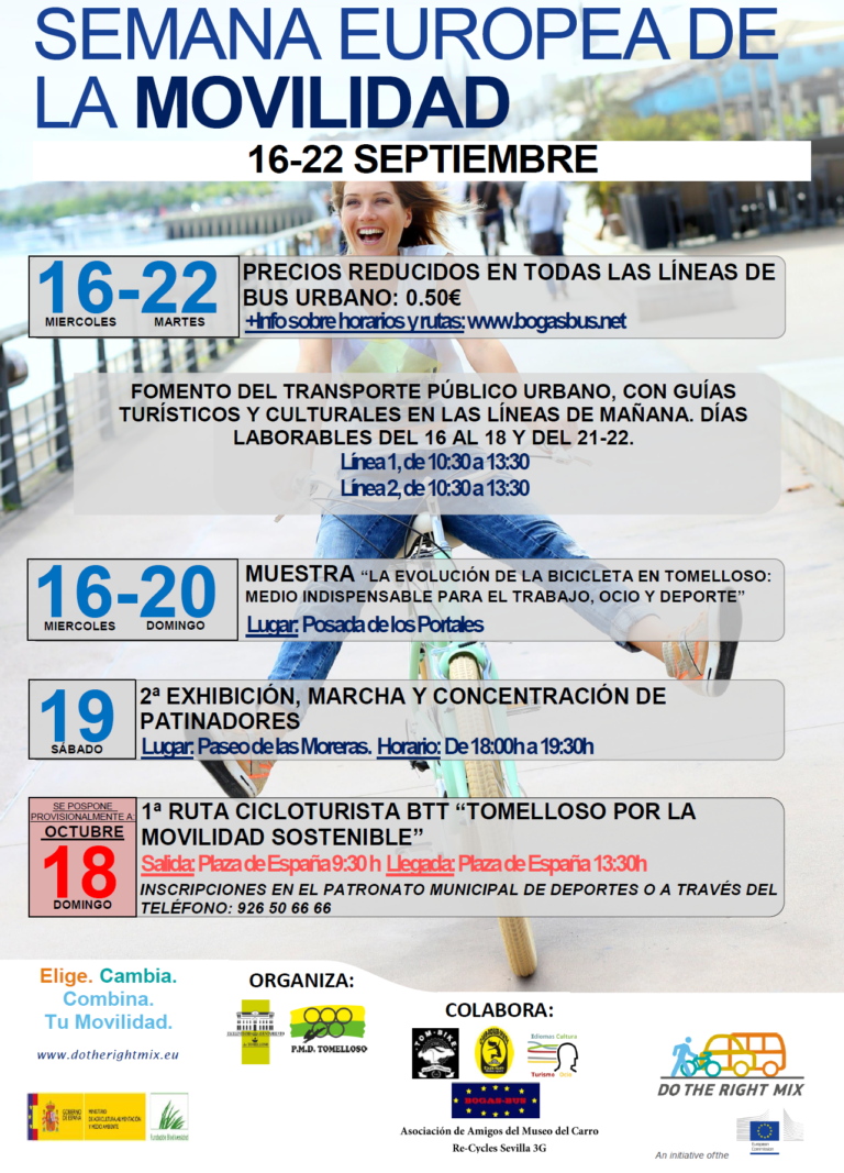 Tomelloso se suma un año más a la Semana Europea de la Movilidad
