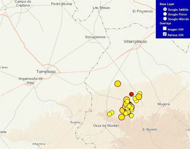 El terremoto con epicentro en Ossa de Montiel registra más de 45 réplicas