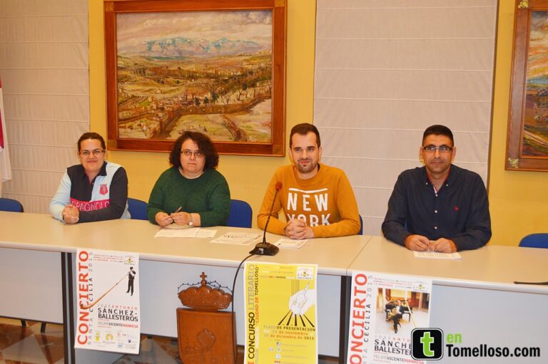 La U.M. Ciudad de Tomelloso presentó el Concierto de Santa Cecilia y un Concurso Literario
