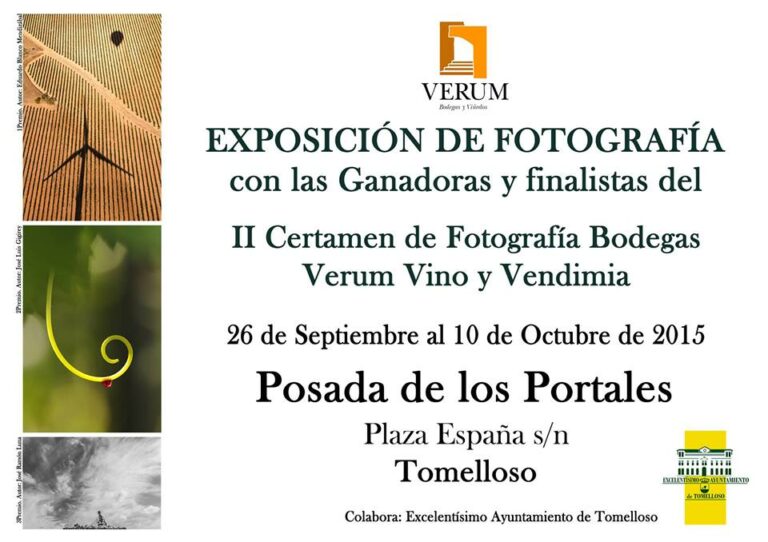 Exposición de fotografía “Verum Vino y vendimia”, desde el viernes en la Posada de los Portales