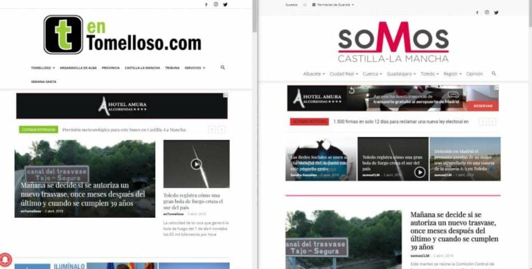 enTomelloso.com y soMosCastillaLaMancha.com superan el millón de páginas vistas en el primer trimestre de 2018