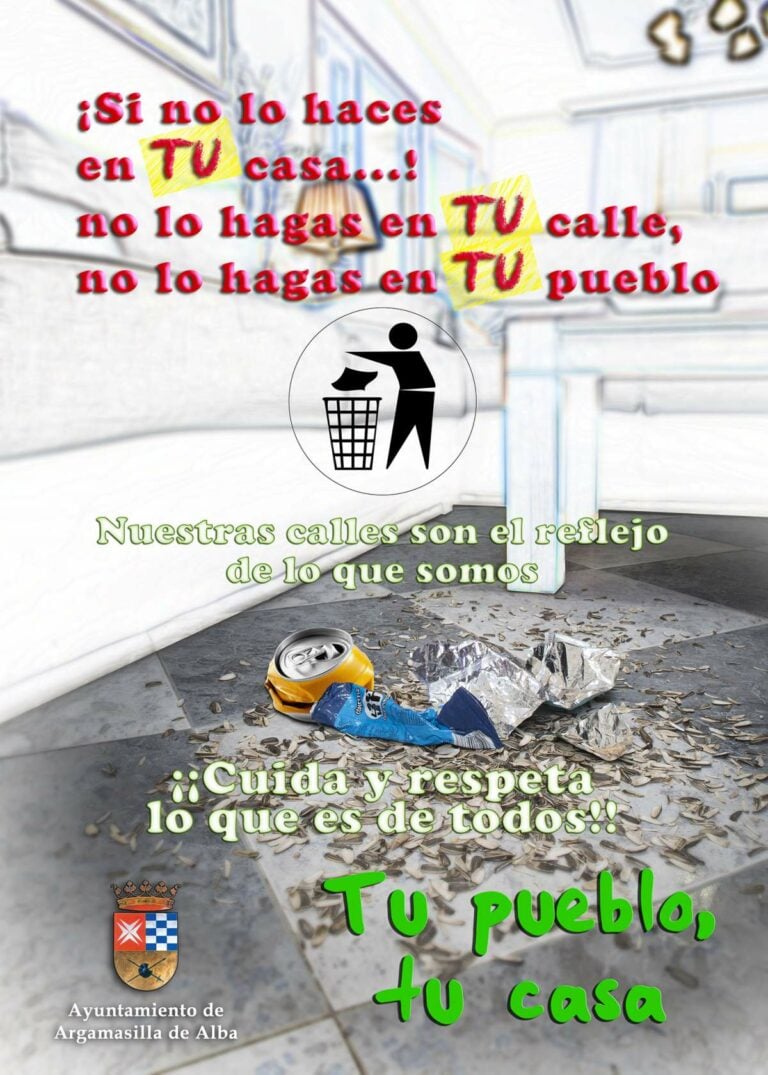 “Tu pueblo, tu casa” es la nueva campaña de limpieza en los espacios públicos en Argamasilla de Alba