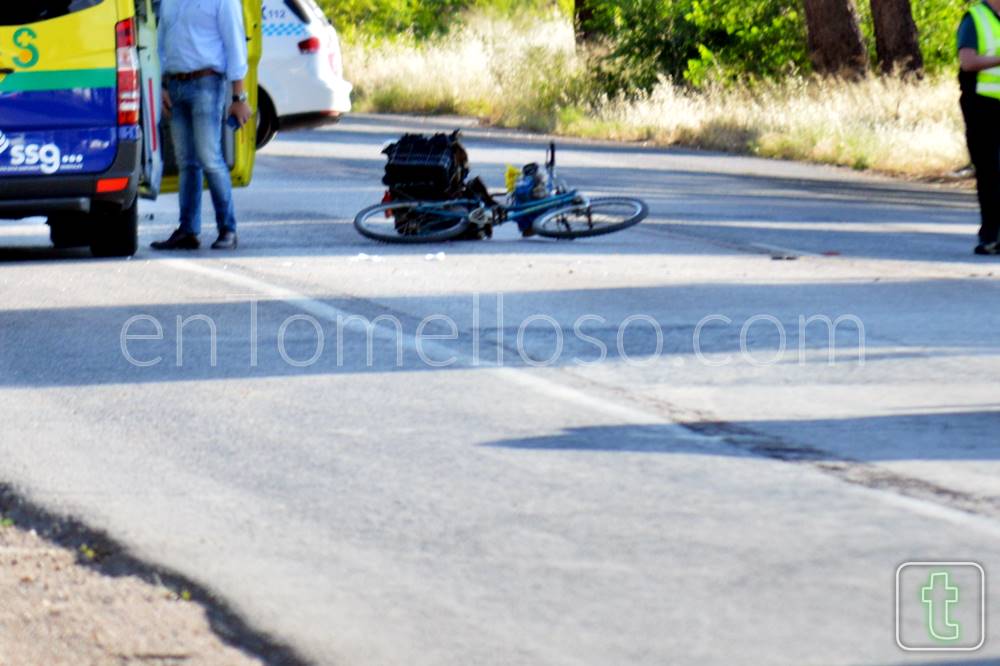 Atropellado un ciclista en la carretera de Argamasilla