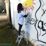 80 personas dan color a Tomelloso con un mural inclusivo
