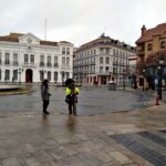 Comienzan los trabajos de medición para el inicio de las obras de la Plaza de España
