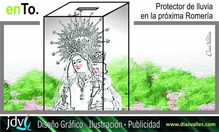 Protector de lluvia en la próxima Romería