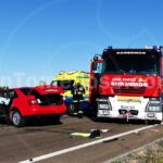 Choque de 3 vehículos en la salida de la carretera de Alcázar en Tomelloso