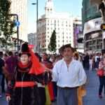 Don Quijote toma la Gran Vía Madrileña