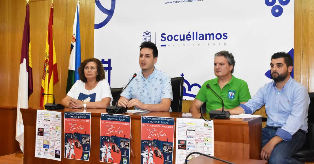 La “IV Concentración de Vespas y motos antiguas Villa de Socuéllamos” se celebrará este domingo, 7 de julio