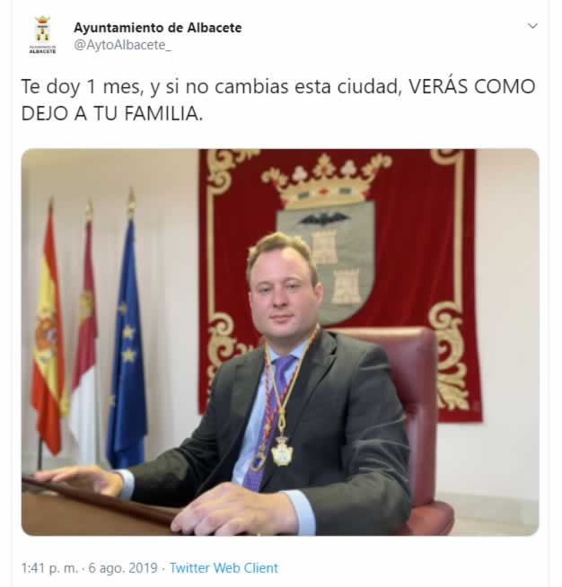 Hackean la cuenta oficial en Twitter del Ayuntamiento de Albacete