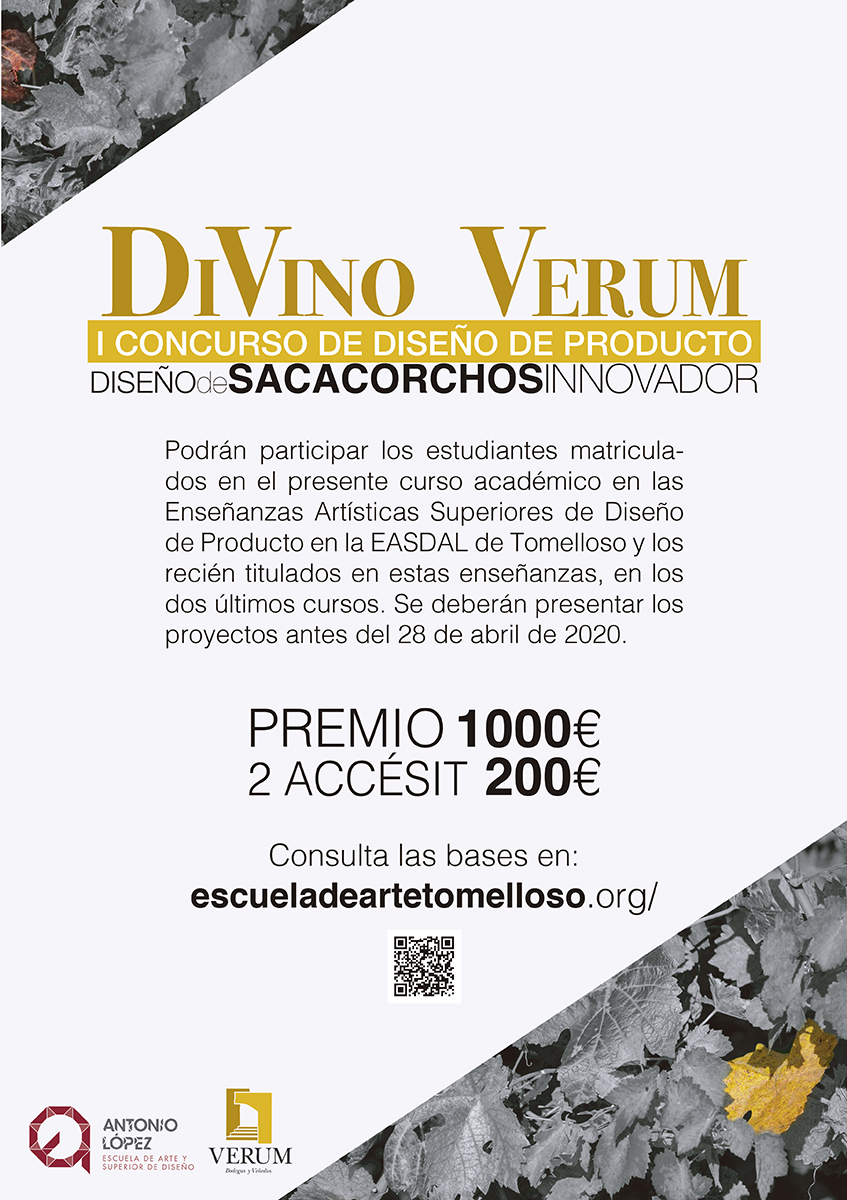 Bodegas Verum convoca el I Concurso de Diseño de Producto junto a la Escuela de arte Antonio López