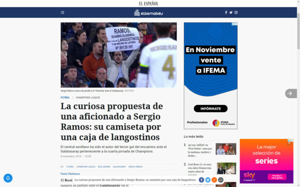 Dos tomelloseros llaman la atención de Sergio Ramos en el Bernabéu