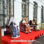 Los Reyes Magos recogen las cartas de los más pequeños de Tomelloso en la Plaza de España