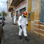 Bomberos de Ciudad Real se despliegan en la provincia para colaborar con las tareas de desinfección