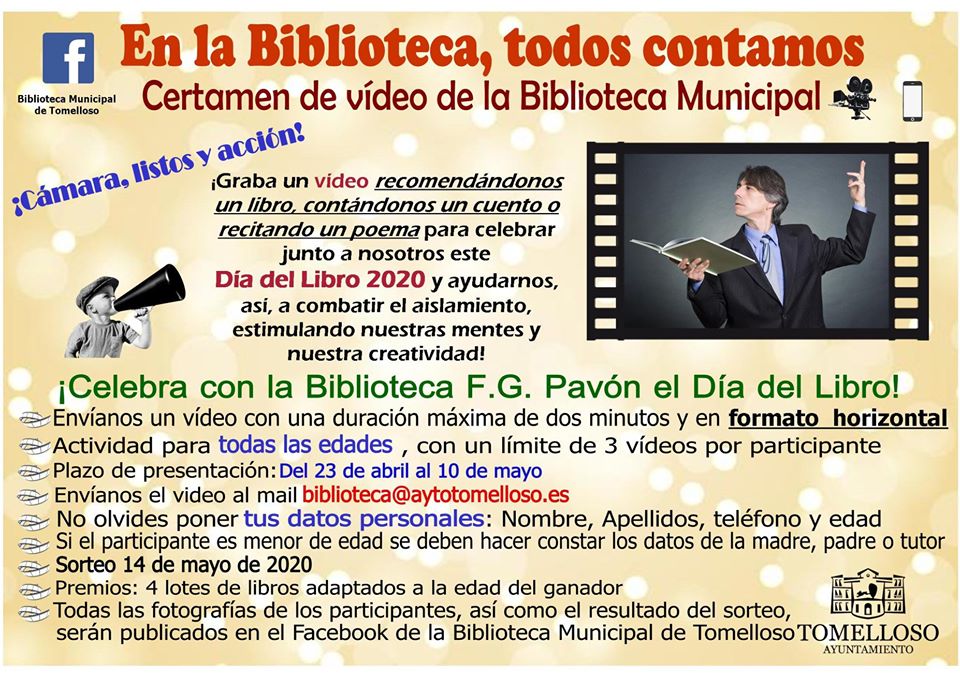 La Biblioteca Municipal de Tomelloso convoca un certamen de fotografía y otro de vídeo por el Día del Libro