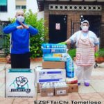 Pañales, batidos y guantes, entre la donación del Equipo de Tai Chi a las residencias de Tomelloso