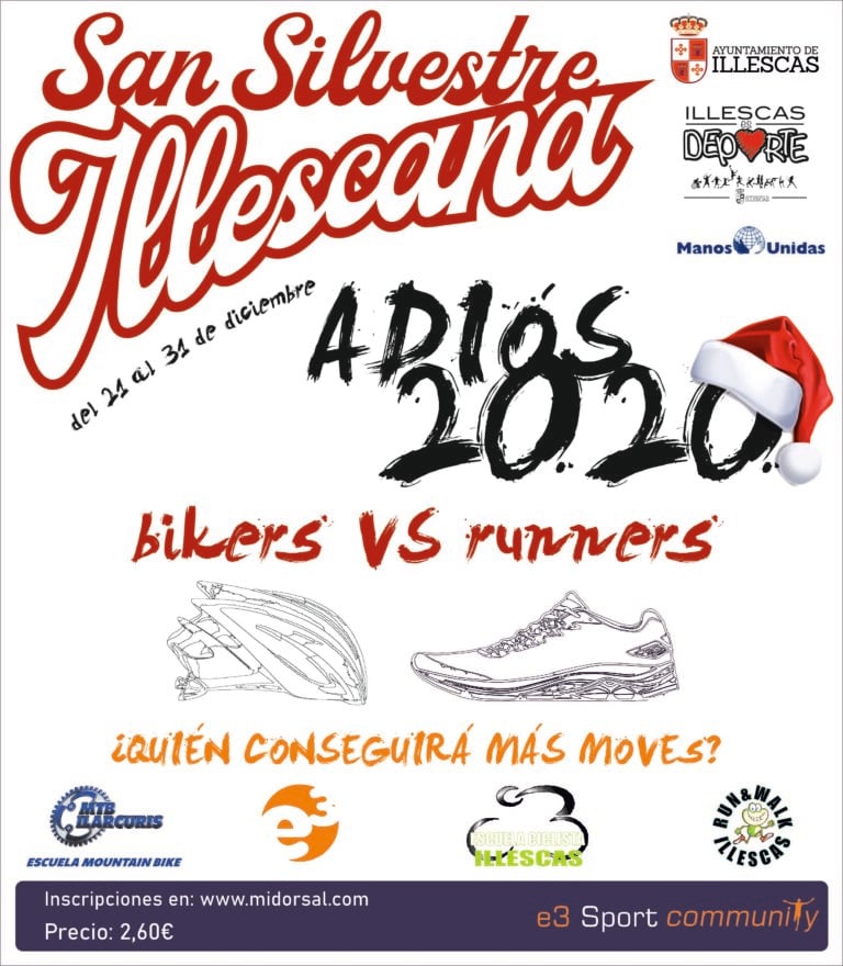 La San Silvestre Illescana será virtual, solidaria y se podrá competir durante diez días, corriendo o en bicicleta