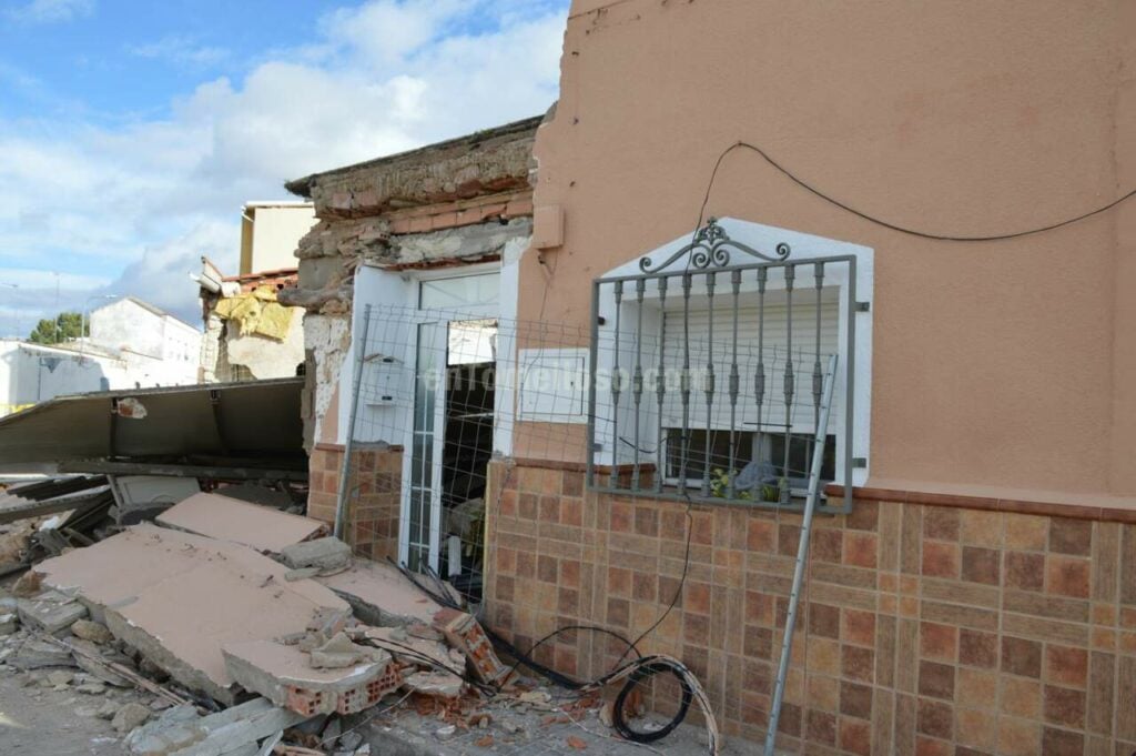Se derrumban dos viviendas en Tomelloso sin causar víctimas