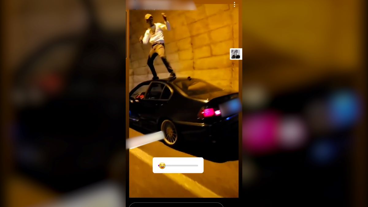 El vídeo del «loco» al volante en Hellín: se subió al vehículo para ponerse a bailar en el techo