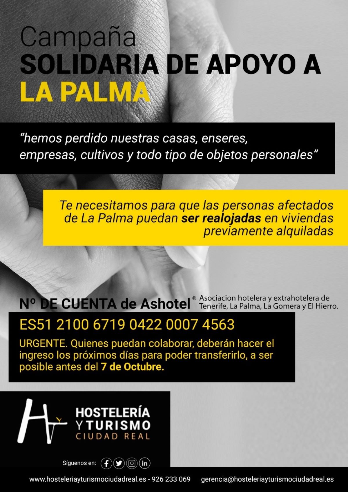Hosteleros de Ciudad Real recaudan fondos para ayudar al sector en La Palma