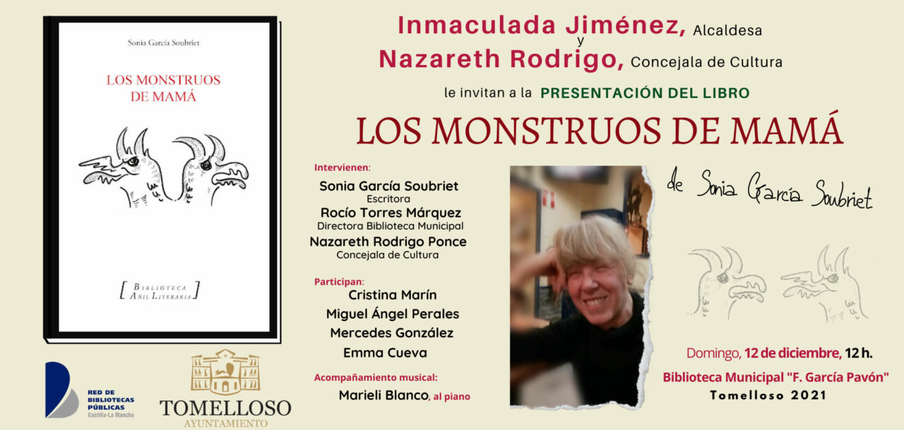 "Los monstruos de mamá", de Sonia García Soubriet, presentado en la Biblioteca de Tomelloso