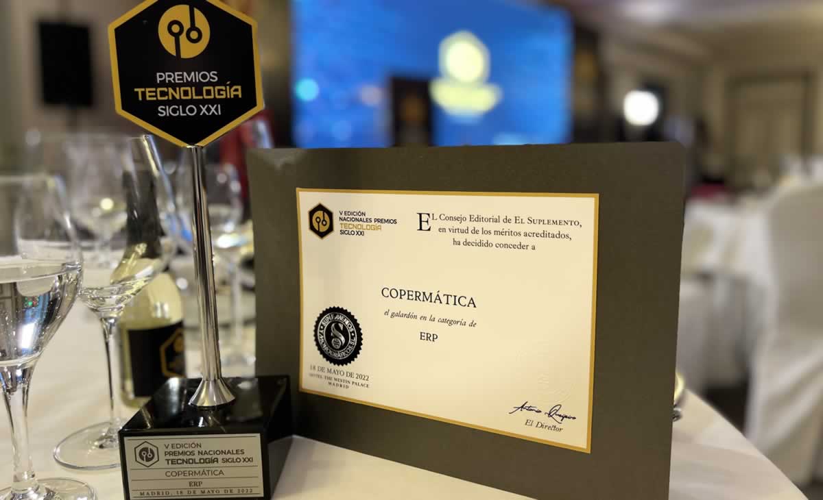 Copermática recibe un Premio a la Innovación en los V Premios Nacionales de Tecnología Siglo XXI