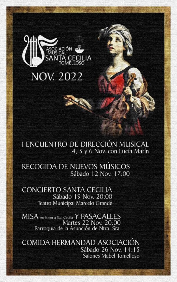La A.M. Santa Cecilia de Tomelloso celebrará su patrona con una gran programación de eventos