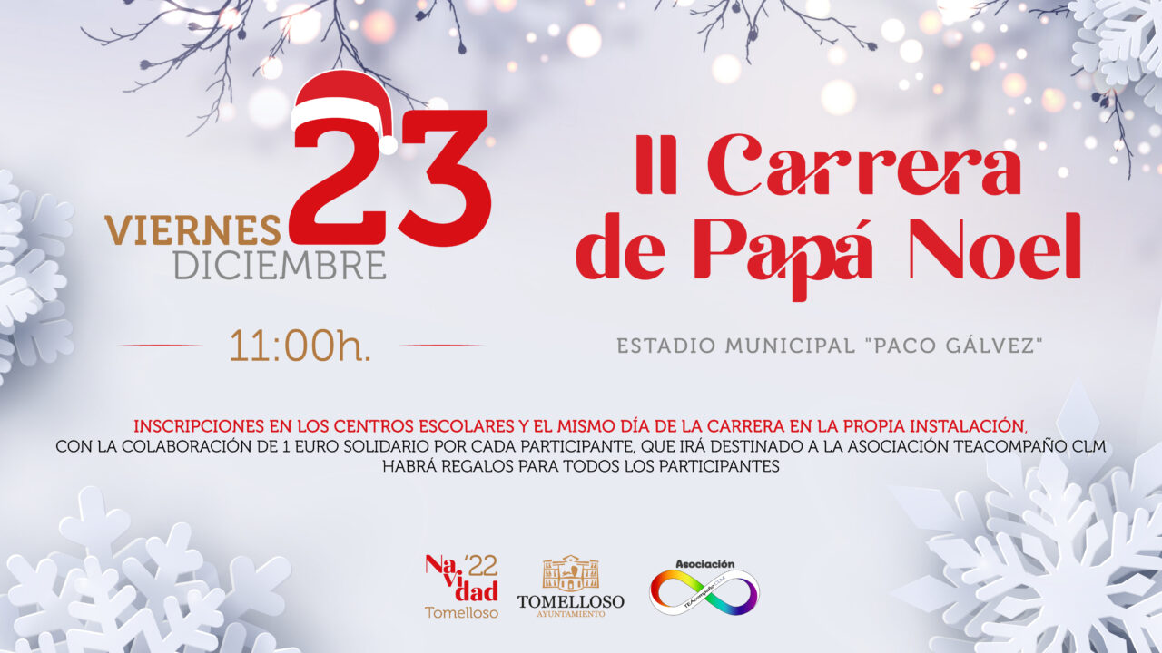 La asociación TEAcompaño CLM y el Ayuntamiento de Tomelloso presentan la carrera solidaria de Papá Noel