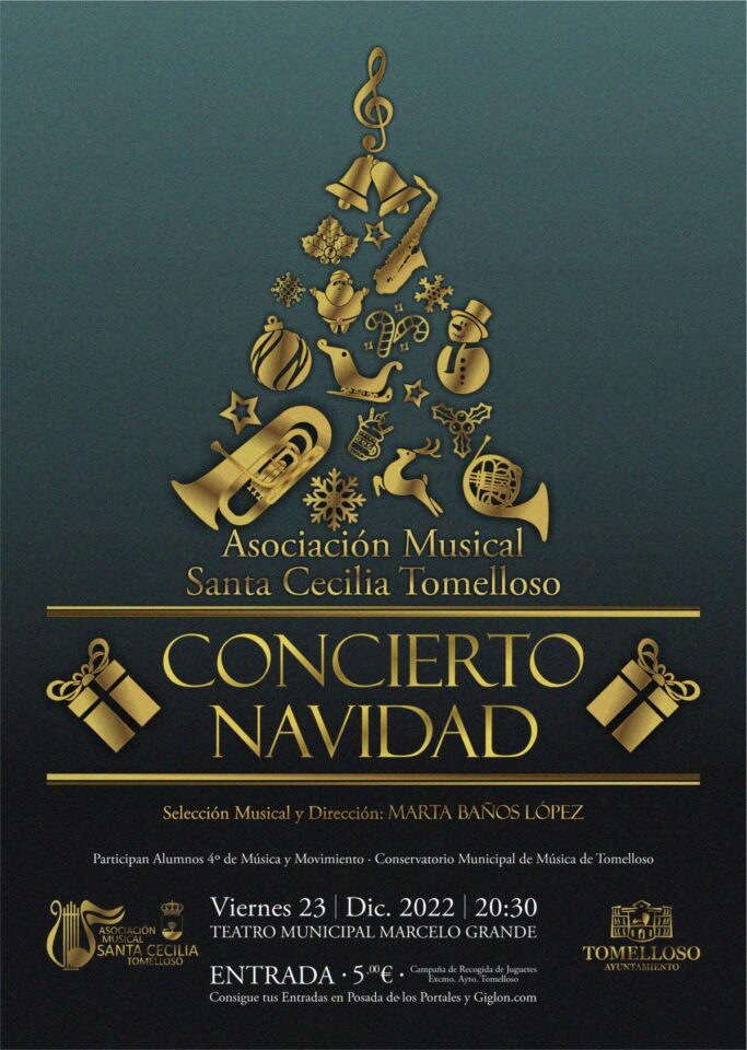 Vuelve el tradicional Concierto de Navidad de la AM Santa Cecilia de Tomelloso