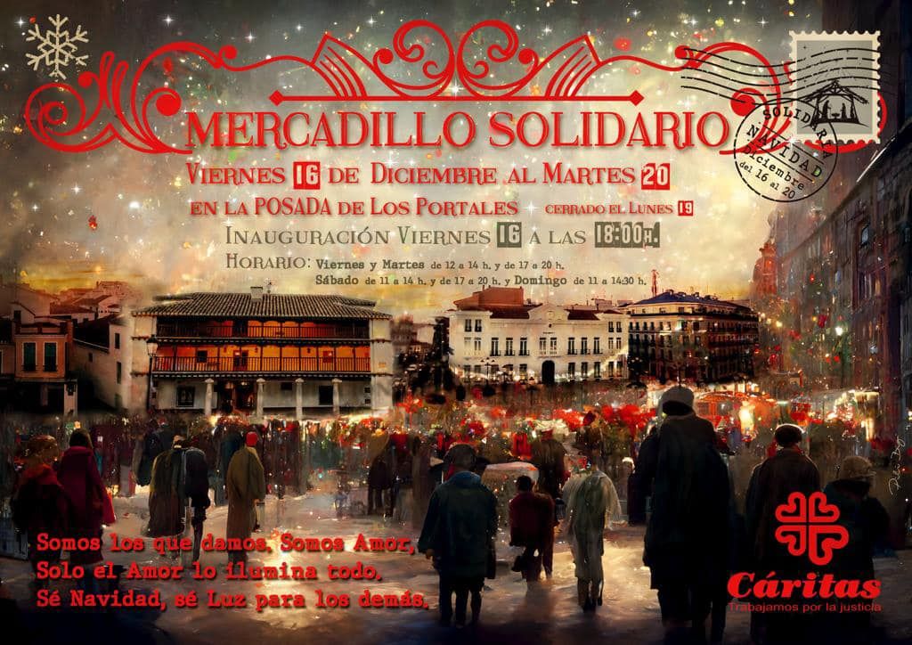 La Posada de los Portales acoge el mercadillo solidario de Cáritas hasta el próximo martes 20