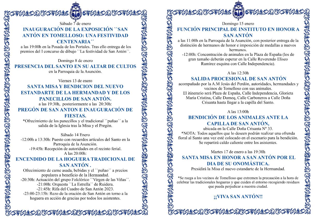 Presentada la programación de las Fiestas de San Antón de Tomelloso, que se celebrarán del 13 al 17 de enero