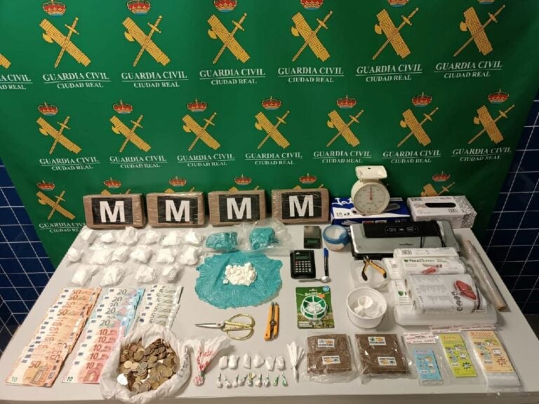 Localizado un punto de venta de cocaína en Tomelloso tras hallar 6 kg