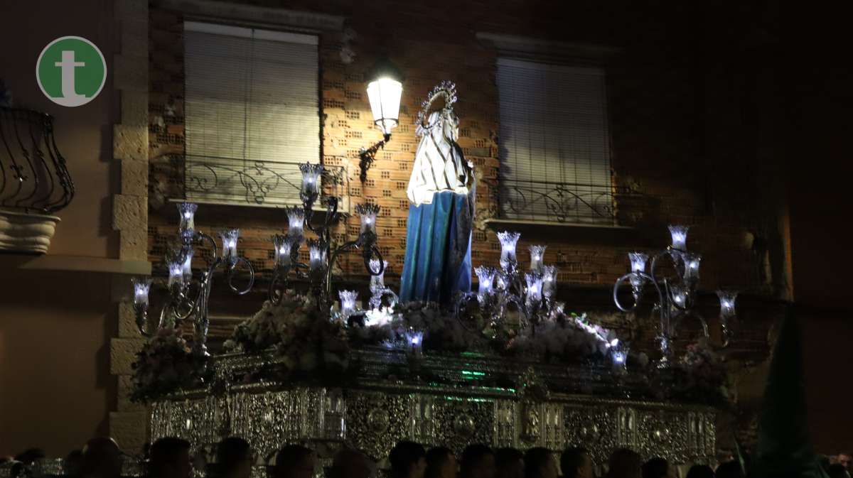 La procesión de la 'Oración y Juicio de Cristo' ilumina la noche del Jueves Santo de Tomelloso