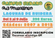 El Club Baloncesto Tomelloso organiza un Campus de Verano en Ruidera