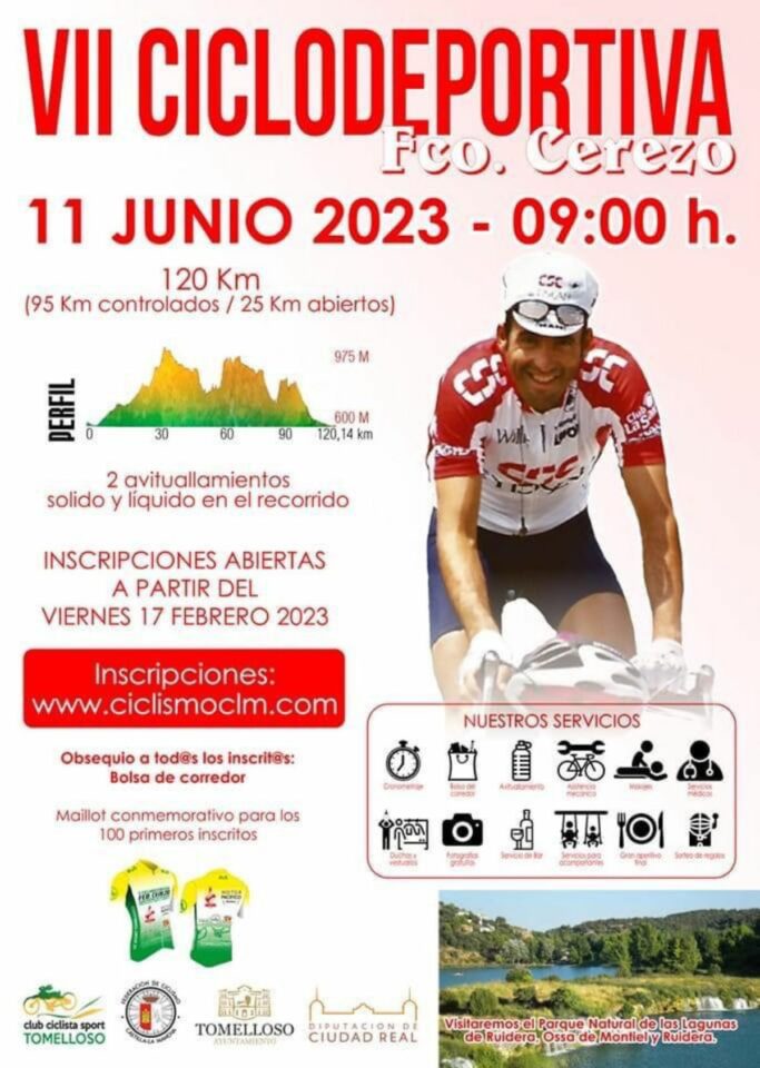200 ciclistas se reunirán en Tomelloso este domingo en la VII Ciclodeportiva Francisco Cerezo