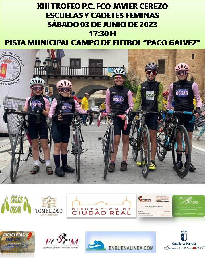 La pista del Paco Gálvez acoge este sábado a los escolares en el XIII Trofeo Peña Ciclista Francisco Cerezo